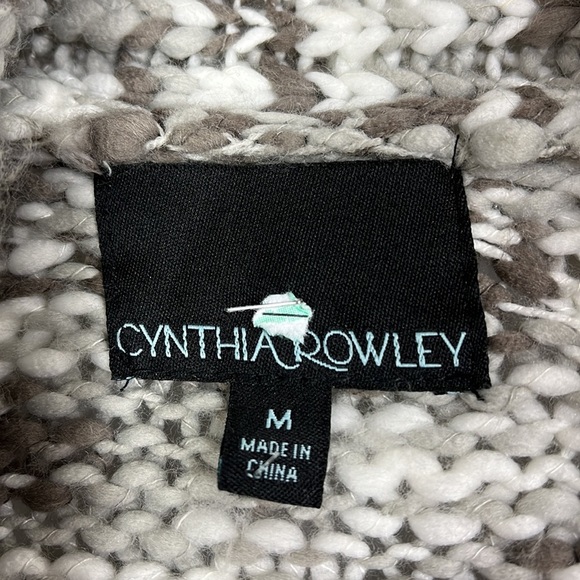 Cynthia Rowley open face chunky cozy knit cardigan w/pockets - Picture 3 of 9